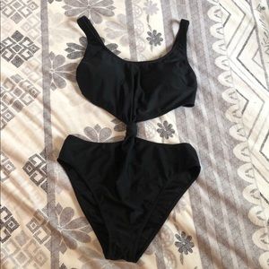 Black One Piece Swim Suit / Bathing Suit